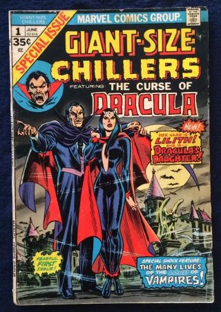 Giant - Size Chillers 1 (marvel,  June 1974) Gene Colan Dracula 1st Lilith