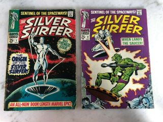 The Silver Surfer 1 & 2 (1968,  Marvel)