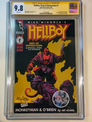 Hellboy Seed Of Destruction 1 Cgc 9.  8 1st Hellboy Title Signed By Mike Mignola