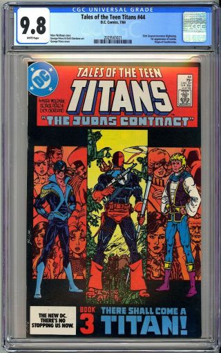Tales Of The Teen Titans 44 - Cgc 9.  8 Wp Nm/mt First Nightwing Jericho