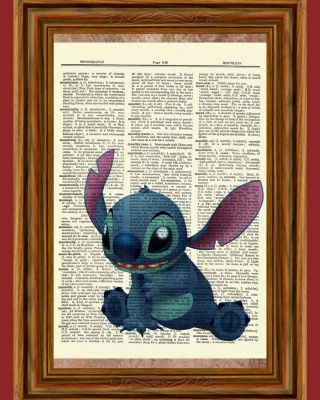 Lilo And Stitch Dictionary Art Print Poster Picture Book Disney Movie Character