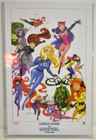 The Lovely Ladies Of Marvel Print By Bruce Tim Avengers X - Men Inhumans Villains