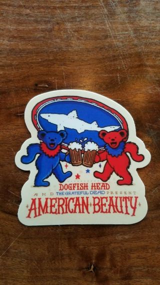 Dogfish Head Brewery Grateful Dead American Beauty Dancing Bear Beer Sticker