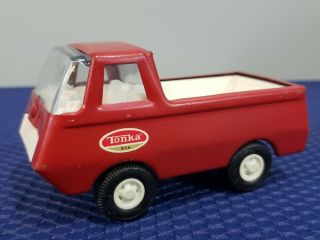 Vintage Tonka 1970s Mini Pickup Truck Red Pressed Steel