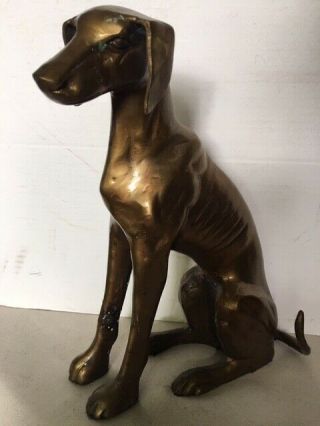 Vintage Metal Dog Figurine Greyhound Heights 11 "