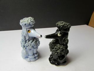 Rare Vintage 50s Spaghetti Poodle Dog Salt And Pepper Shakers