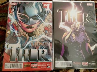 Thor 1 (december 2014,  Marvel) And 8 1st Appearance Jane Foster Lady Both Nm