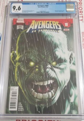 Avengers 684 Cgc 9.  6 1st Immortal Hulk No Surrender