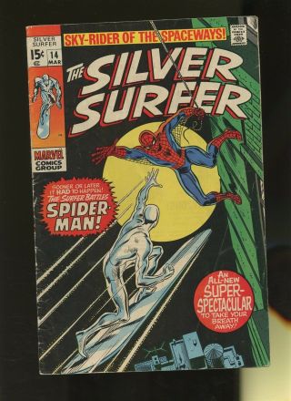 Sliver Surfer 14 Vg,  4.  5 1 Book Marvel Fantastic Vol.  1 Space Spider - Man