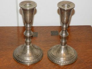Vintage Duchin Creation Weighted Silver Candle Sticks