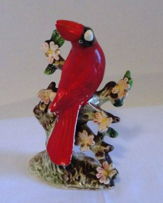 Vintage Cardinal Bird Statue Figurine