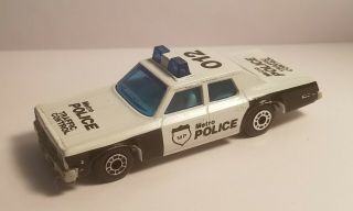 1979 Matchbox Superfast Plymouth Gran Fury Metro Police Car Lesney England Loose