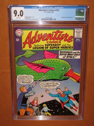Adventure Comics 332 Cgc 9.  0 With White Pages Legion Of Heroes 12 Hd Pix