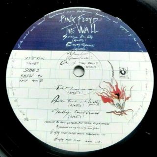 PINK FLOYD NM 2 LP EARLY ISSUE UK 1979 THE WALL,  INNERS HARVEST EMI NO BARCODE 2