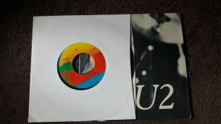 U2 7 " Vinyl I Will Follow With Poster Usa Pressing
