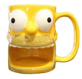 Universal Studios Ceramic Coffee Cup Mug The Simpsons Homer Biscuit