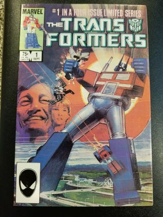 Transformers 1 Vf,  White Pages Marvel Comics) First Print 1984 1st Appearance