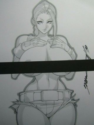 Lara Croft Tomb Raider Girl Sexy Busty Sketch Pinup - Daikon Art