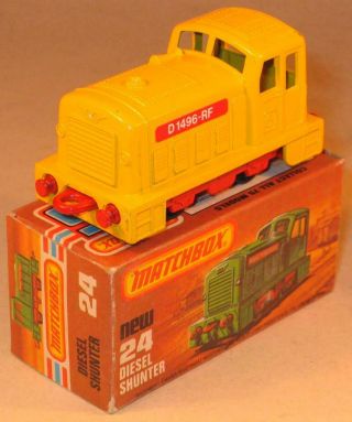 Matchbox Superfast No 24 Diesel Shunter In Yellow.  Boxed