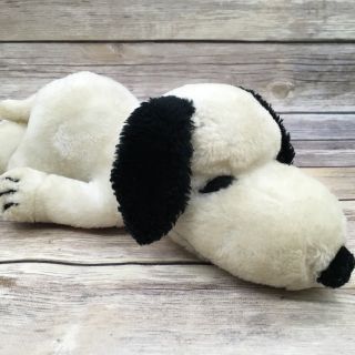 Vintage 1968 Peanuts Snoopy 12” Sleeping Dog Stuffed Animal Plush