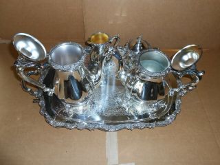 vintage webster wilcox oneida silver plate tea coffee set kitchen 3