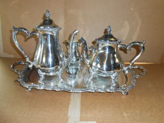 vintage webster wilcox oneida silver plate tea coffee set kitchen 4