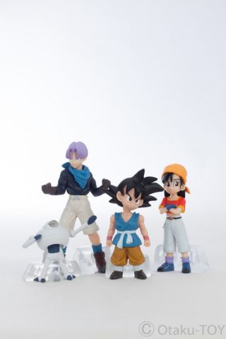 Dragon Ball Z Kai Gt Hg Gashapon Figure Goku & Trunks & Pan Set Dbz
