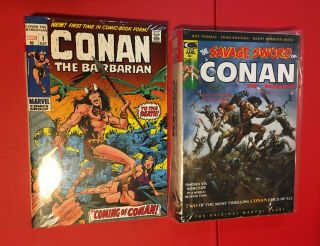 Conan The Barbarian Marvel Years,  Savage Sword Omnibus Vol 1 Dm Variant Set Oop