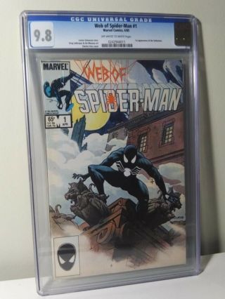 Web Of Spider Man 1 Cgc 9.  8 Oww 1st App.  Of Vulturions.  Vess Black Costume Cover