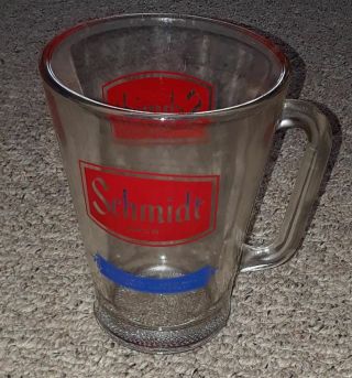 Schmidt Vintage Beer Pitcher Glass Mug