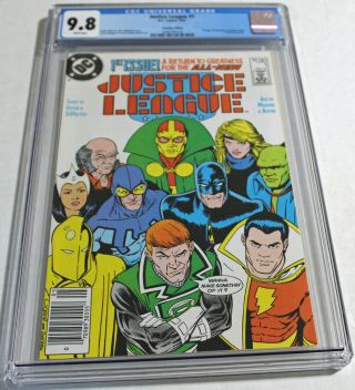 Justice League Of America 1 (1987) Canadian Variant Upc $1.  00 Price Cgc 9.  8