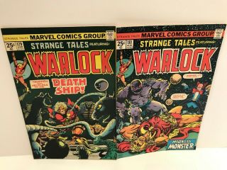 Marvel Comics Strange Tales Featuring Warlock Issues 179 And 181 Pip Gamora