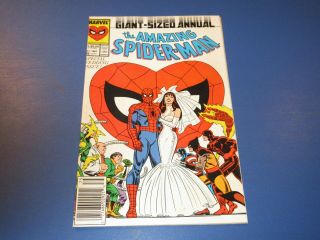 Spider - Man Annual 21 Wedding Of Peter And Mj Key Fine,  Wow