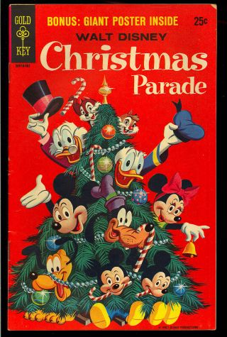 Christmas Parade 7 (with Poster) Walt Disney Comic 1969 Fn,