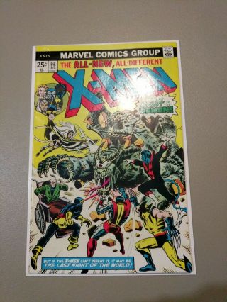 X - Men 96 In Vf Range - Light Pencil Date On Cover - Unpressed Wolverine 1976
