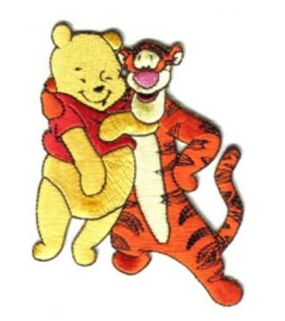 Winnie The Pooh & Tigger 3.  5 " Embroidered Patch - Usa Mailed (ebpa - Pooh)