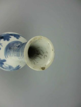 Antique Chinese porcelain 19th blue and white landscape vase 6