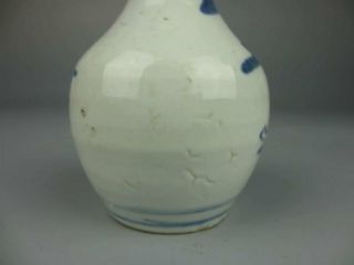 Antique Chinese porcelain 19th blue and white landscape vase 7