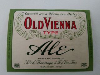 Oh - Irtp - Old Vienna Ale - 12oz - Koch Bvg & Ice Co - Wapakoneta - A7002