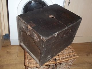 Large Antique 19th Century Wooden Japanese Box,  Casket,  Trunk,  Coffee Table