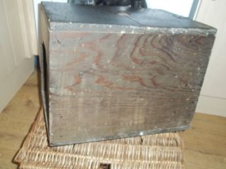 LARGE ANTIQUE 19TH CENTURY WOODEN JAPANESE BOX,  CASKET,  TRUNK,  COFFEE TABLE 4