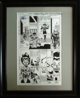 Comic Art By Sal Buscema And Ron Frenz Signed And Framed Spider - Girl 7