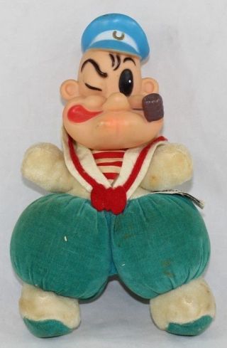Vintage Woolikin Popeye The Sailor Man Plush Doll 9 " Japan 1950 Rare Stuffed Toy