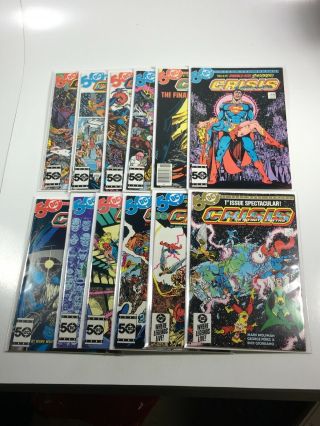 Crisis On Infinite Earths 1 - 12 (dc Comics 1985) Death Of Supergirl & Flash Vf