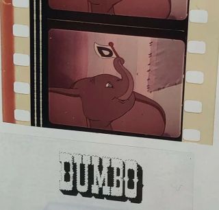 Disney Animation Authentic Film 5 - Cell Strip Dumbo The Flying Elephant