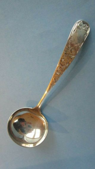 S Kirk & Son Sterling Silver Gravy 7 " Ladle Old Maryland Engraved No Mono 69.  4g