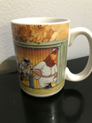 Vintage Baseball Warner Bros Looney Tunes Bugs Bunny Taz Coffee Cup Mug 1993