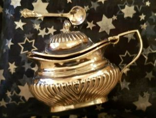 Solid Silver Mustard Pot - Exceptional