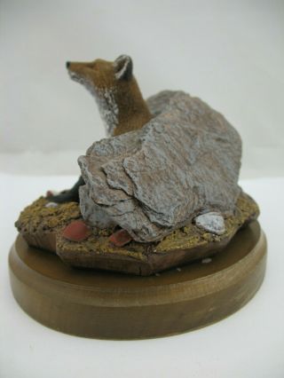 Martha Carey Marty Fox Figurine: Bird Watcher,  dark Fox 2