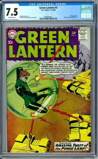 Green Lantern 3 Cgc 7.  5 (ow)